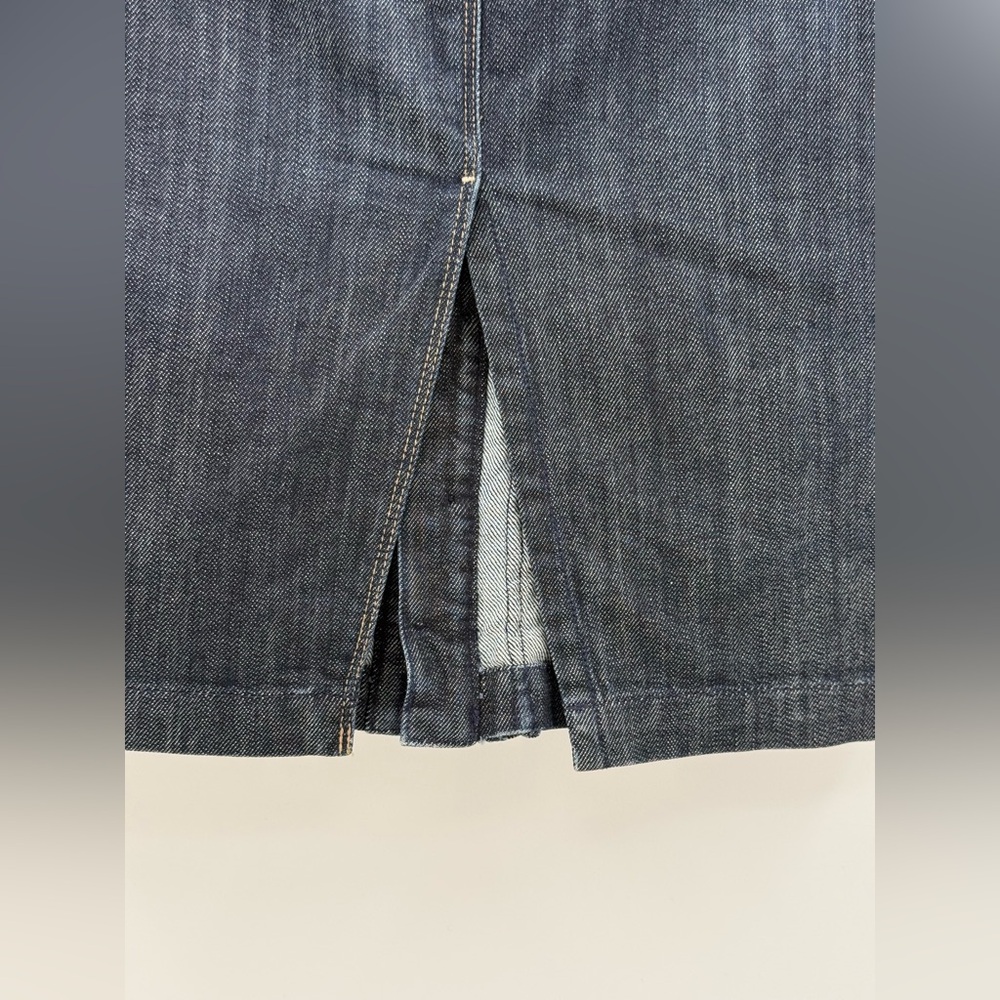7 For All Mankind Denim Skirt with Ruffle Front Button Detail Size 29 - Picture 8 of 14